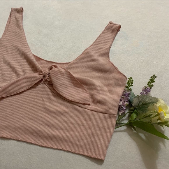 Dainty Pink-Tie Tank Top - Picture 2 of 4